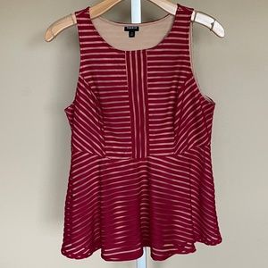 Torrid Red Peplum Sleeveless Top